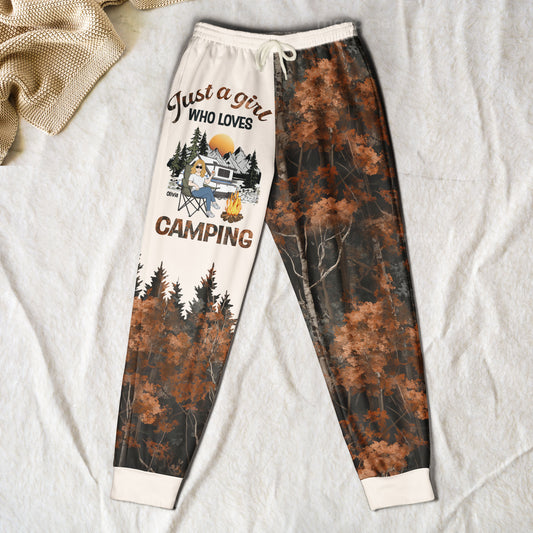 Just A Girl Who Loves Camping - Personalized Sweatpants