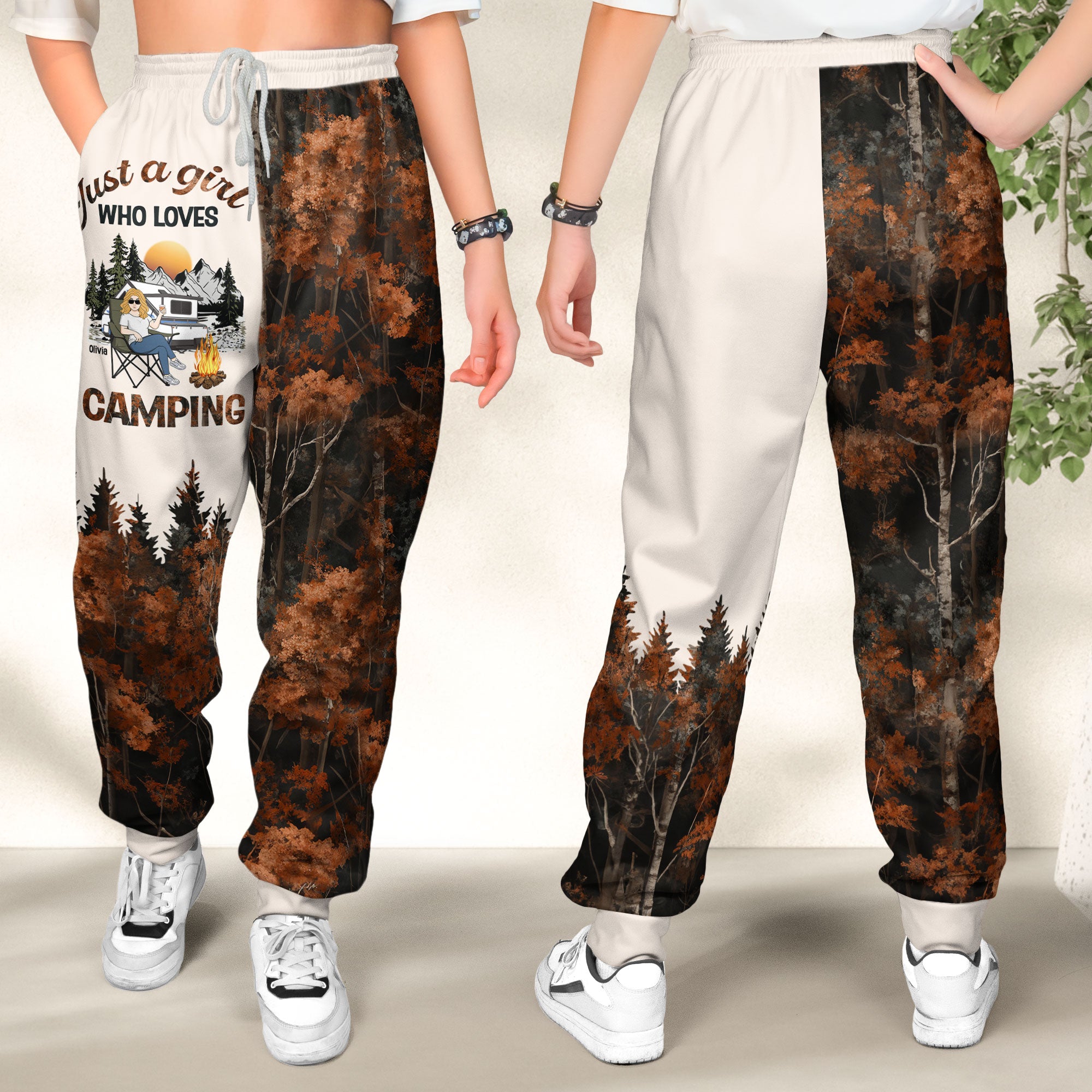 Just A Girl Who Loves Camping - Personalized Sweatpants