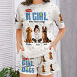 Just A Girl Who Loves Dogs - Personalized Pajama Shorts Set
