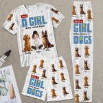 Just A Girl Who Loves Dogs - Personalized Pajama Shorts Set