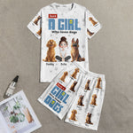 Just A Girl Who Loves Dogs - Personalized Pajama Shorts Set