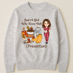 Just A Girl Who Loves Fall Prevention Nurse Autumn Gift - Personalized Shirt