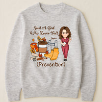 Just A Girl Who Loves Fall Prevention Nurse Autumn Gift - Personalized Shirt