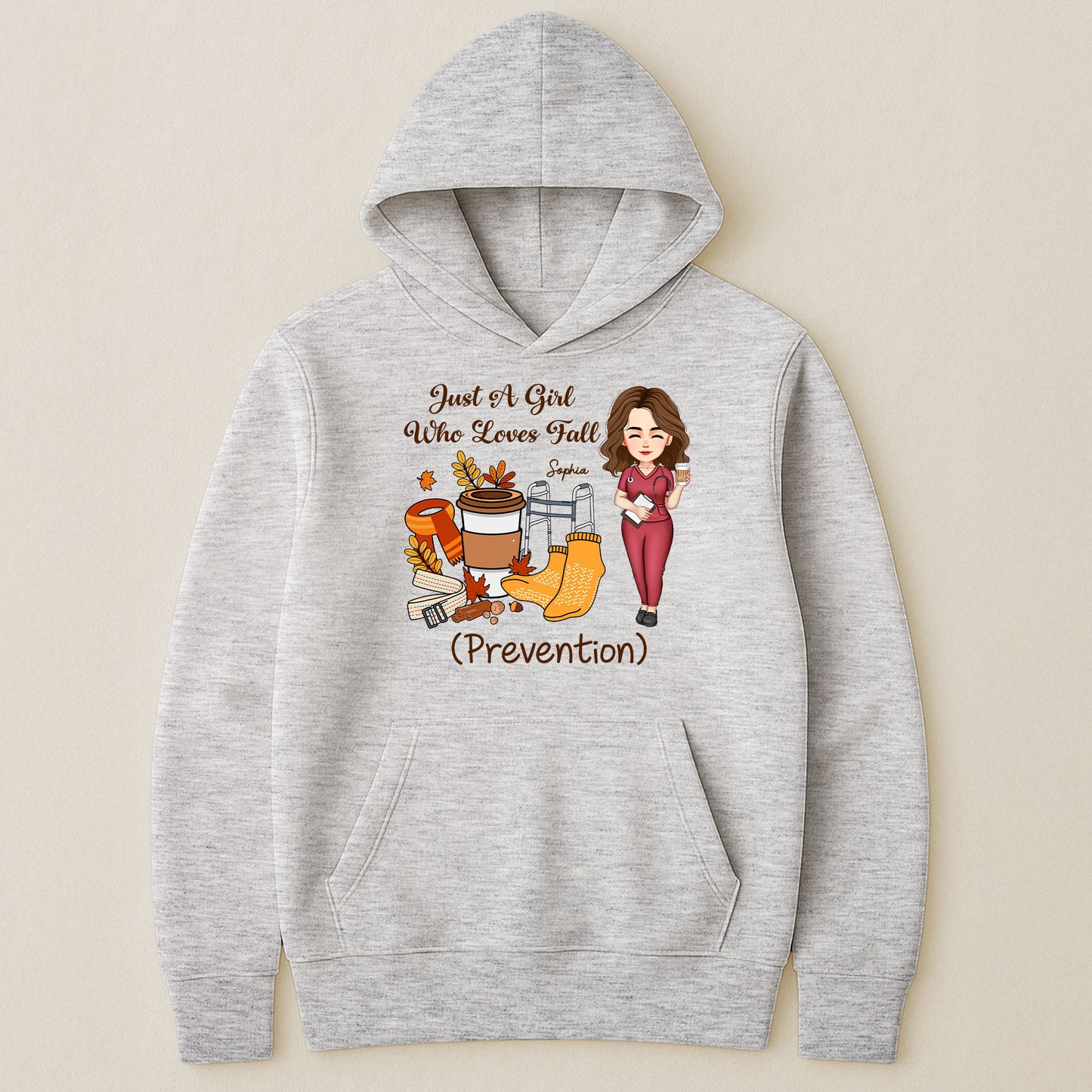 Just A Girl Who Loves Fall Prevention Nurse Autumn Gift - Personalized Shirt