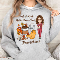 Just A Girl Who Loves Fall Prevention Nurse Autumn Gift - Personalized Shirt