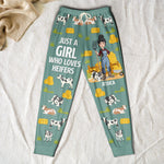 Just A Girl Who Loves Heifers - Personalized Sweatpants