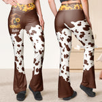 Just A Girl Who Loves Highland Cows - Personalized Flare Leggings