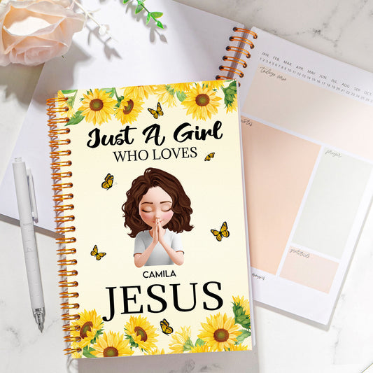 Just A Girl Who Loves Jesus Christian Gift - Personalized Prayer Journal