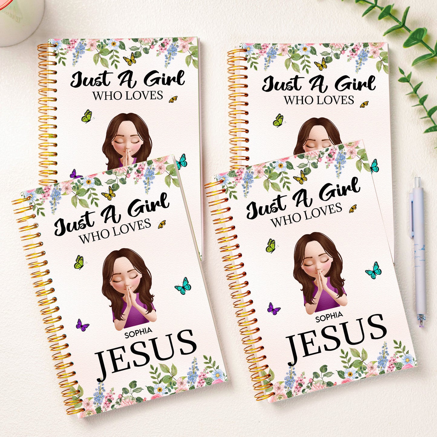 Just A Girl Who Loves Jesus Christian Gift - Personalized Prayer Journal