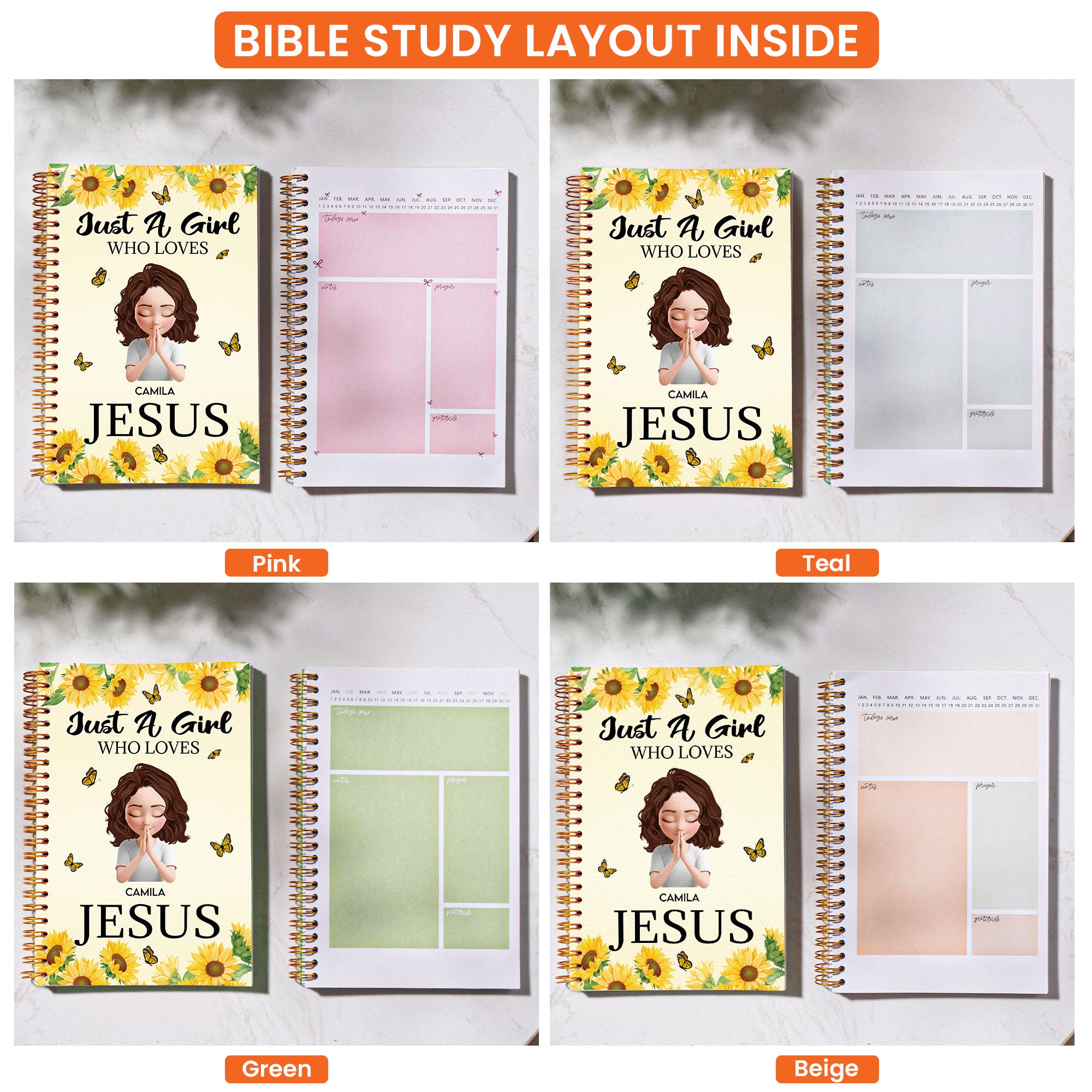 Just A Girl Who Loves Jesus Christian Gift - Personalized Prayer Journal