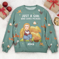 Just A Girl Who Loves Peckers - Personalized 3D Printed Sweatshirt