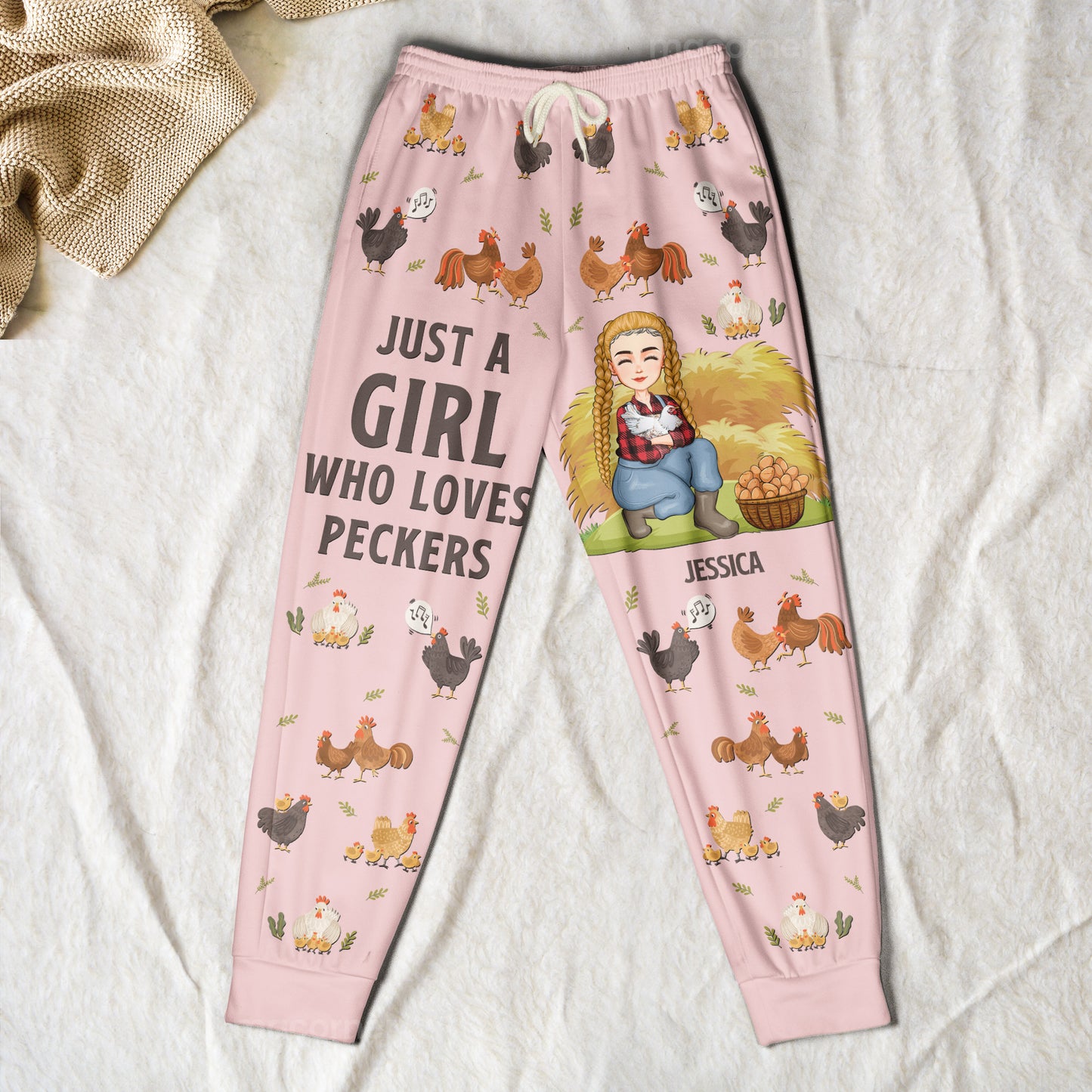 Just A Girl Who Loves Peckers - Personalized Sweatpants