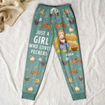 Just A Girl Who Loves Peckers - Personalized Sweatpants - Gift For Daughter