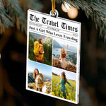 Just A Girl Who Loves Traveling - Personalized Acrylic Photo Ornament