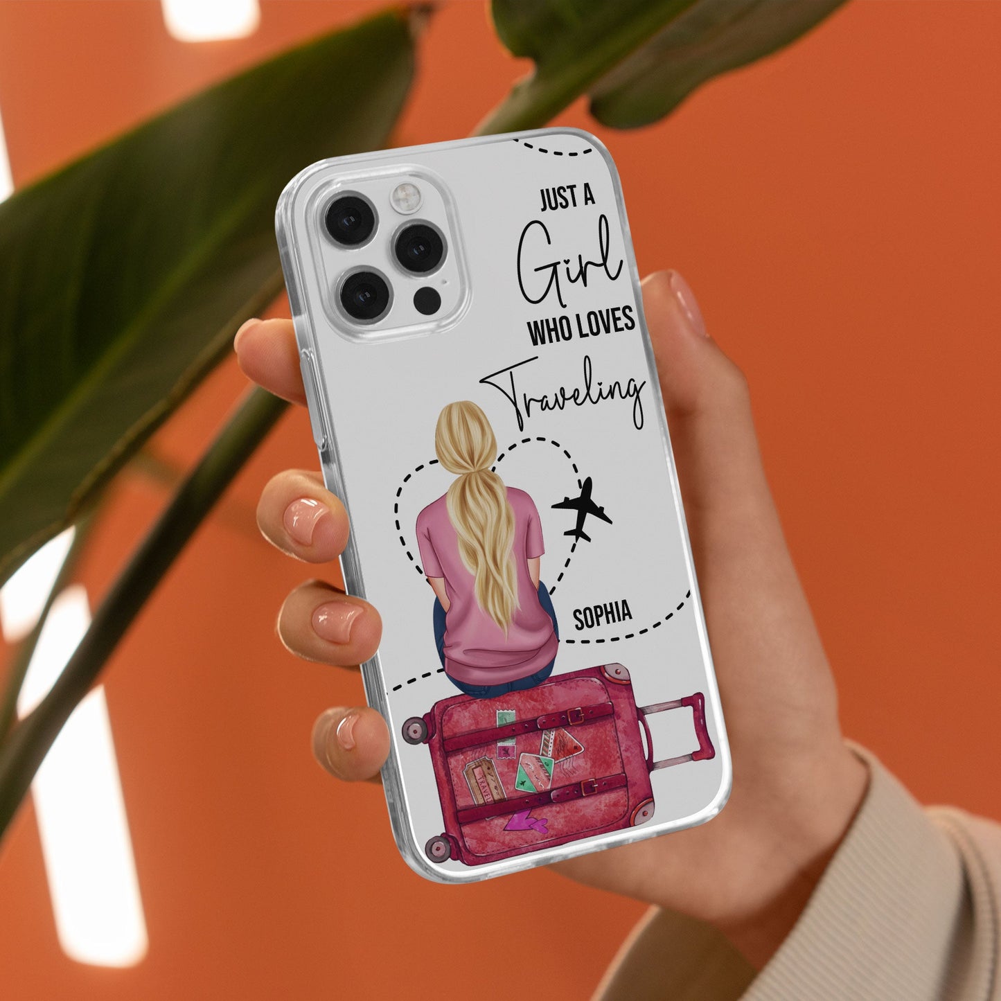 Just A Girl Who Loves Traveling - Personalized Clear Phone Case