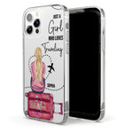Just A Girl Who Loves Traveling - Personalized Clear Phone Case