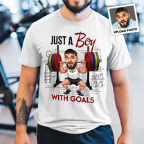 Just A Girl With Goals - Personalized Photo Shirt