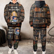 Just A Girl, Boy Who Loves Books - Personalized Hoodie and Sweatpants Set