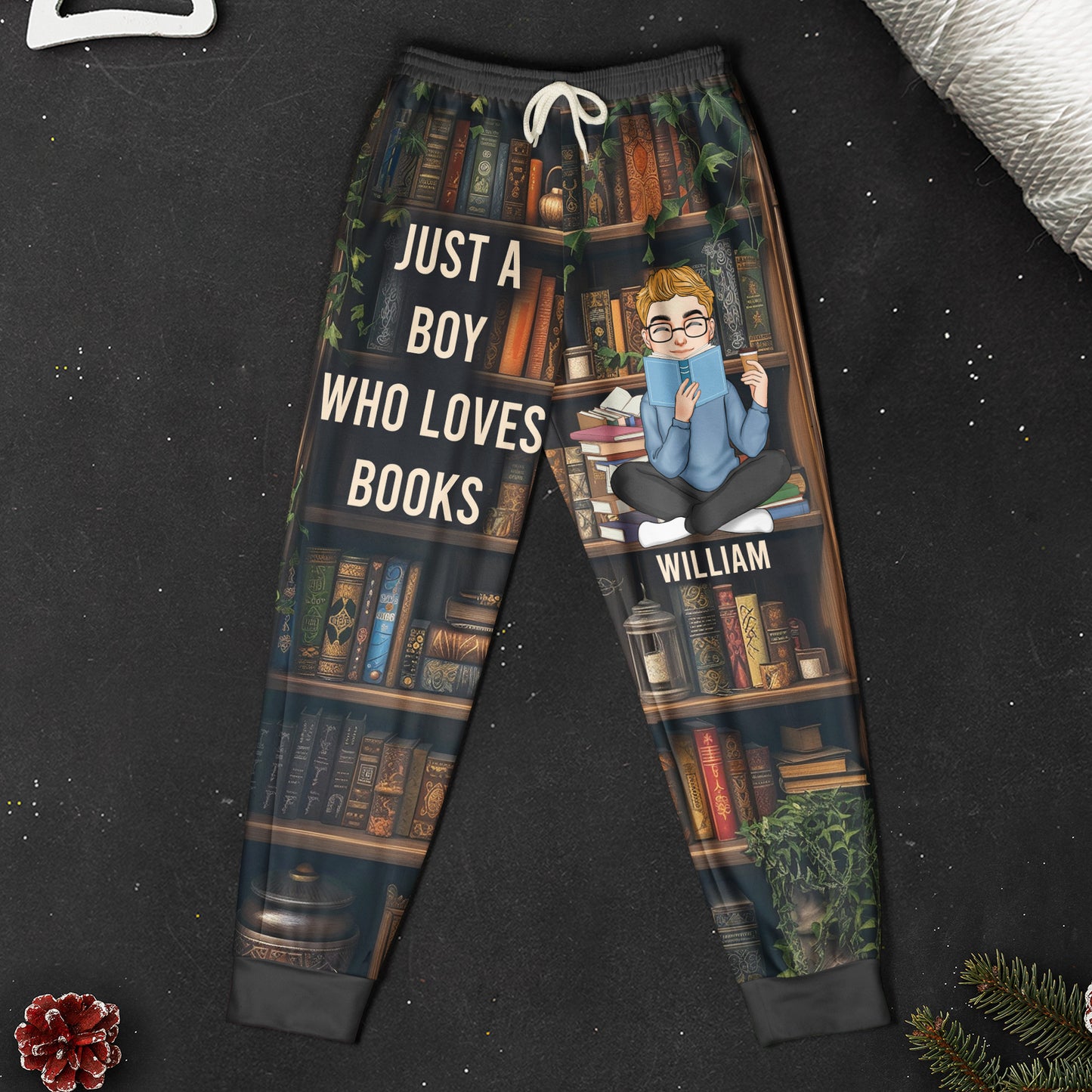 Just A Girl, Boy Who Loves Books - Personalized Hoodie and Sweatpants Set