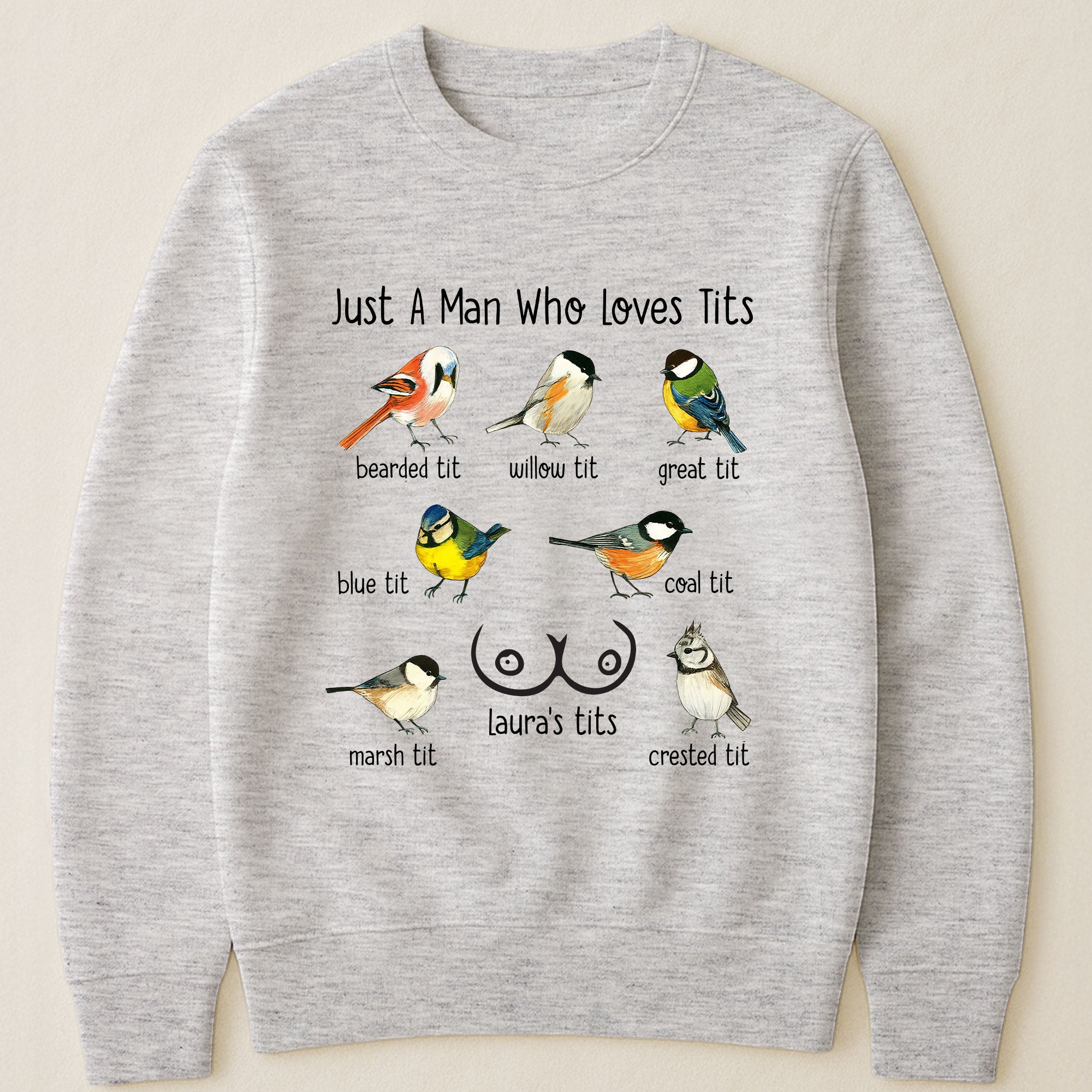 Just A Man Who Loves Tits - Naughty Gifts For Him, Husband, Bf - Personalized Shirt
