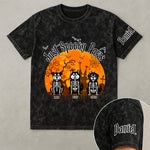 Just A Spooky Paw - Personalized Acid Wash T‑Shirt