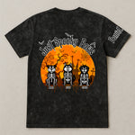 Just A Spooky Paw - Personalized Acid Wash T‑Shirt
