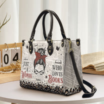 Just A Woman Who Loves Books - Personalized Leather Bag