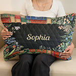 Just A Woman Who Loves Books - Book Lovers Bedding Decor - Custom Quilt Set