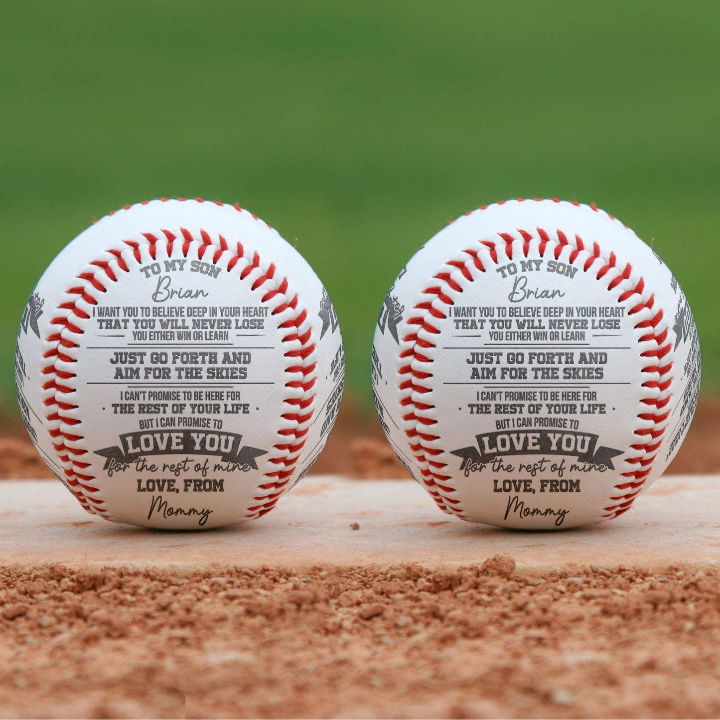 Just Go Forth And Aim For The Skies - Personalized Engraved Baseball