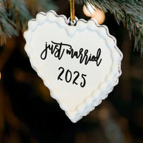 Just Married Our First Christmas - Acrylic Ornament