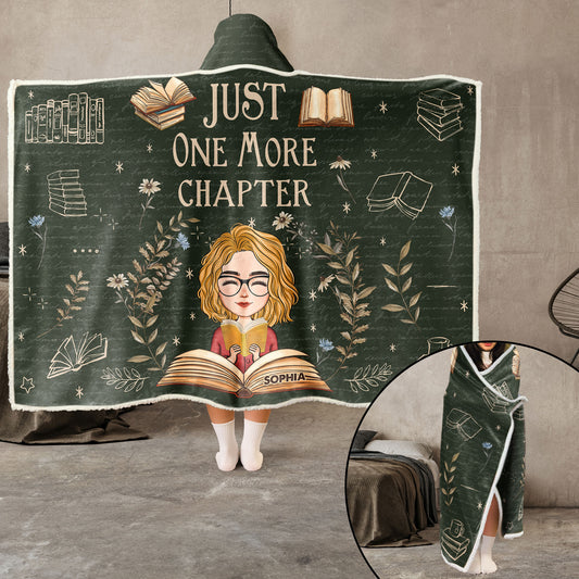 Just One More Chapter - Personalized Wearable Blanket Hoodie