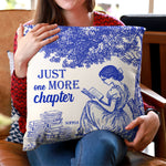 Just One More Chapter Toile De Jouy Style- Personalized Pillow (Insert Included)