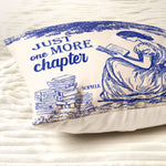 Just One More Chapter Toile De Jouy Style- Personalized Pillow (Insert Included)
