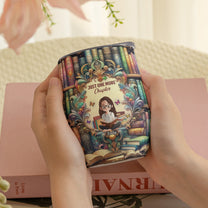 Just One More Chapter, Fantasy Bookshelf - Personalized Wine Tumbler