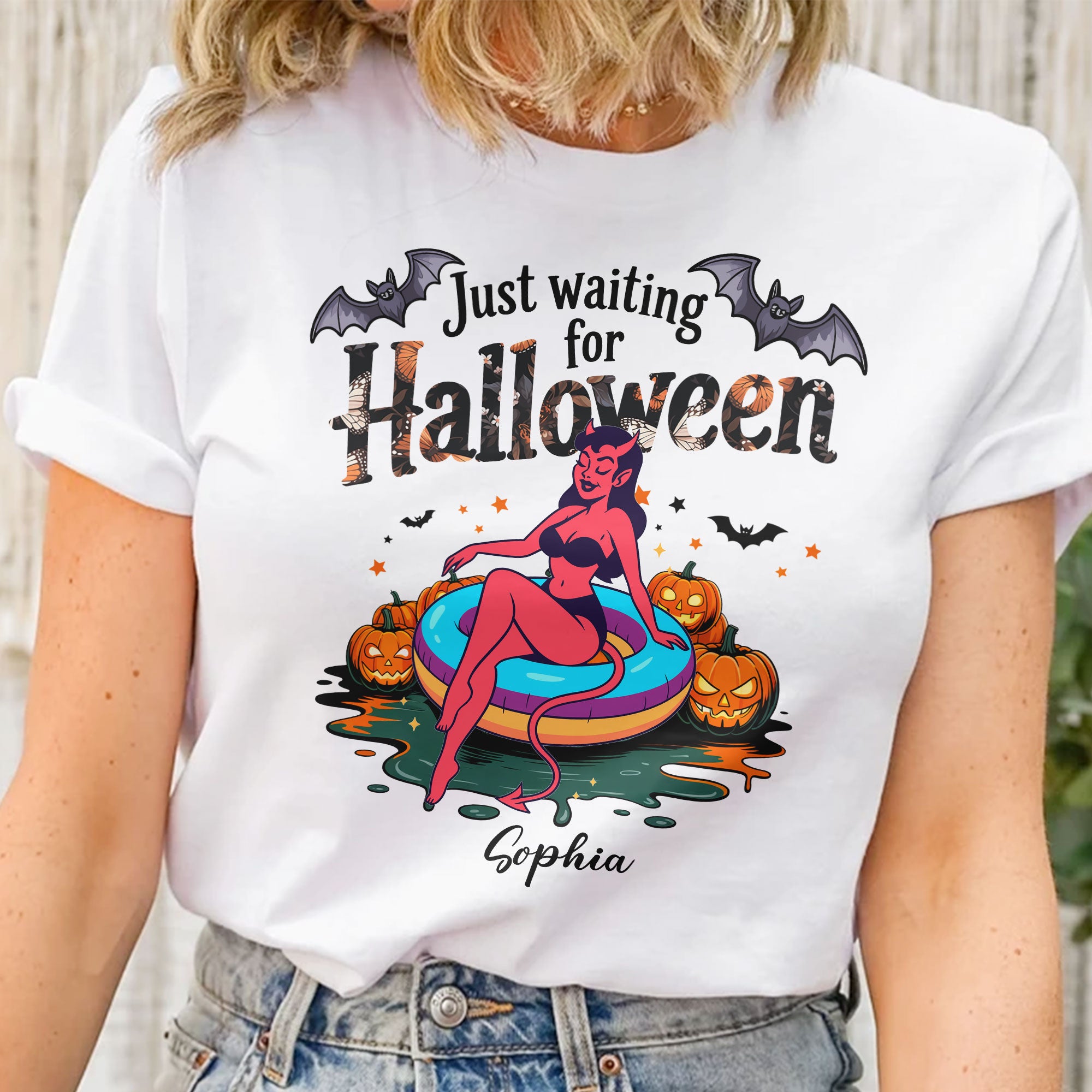 Just Waiting For Halloween - Personalized Shirt