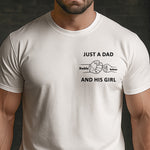 Just-A-Dad-And-His-Girl-Sketch-Line-Art-Fathers-Day-Gift-For-Dad-New-Dad-Husband-Personalized-Shirt-3