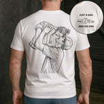 Just-A-Dad-And-His-Girl-Sketch-Line-Art-Fathers-Day-Gift-For-Dad-New-Dad-Husband-Personalized-Shirt-4