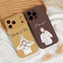 Just-A-Dad-&-His-Kids-Watercolor-Style-Fathers-Day-Gift-For-Dad-Husband-Personalized-Phone-Case-2