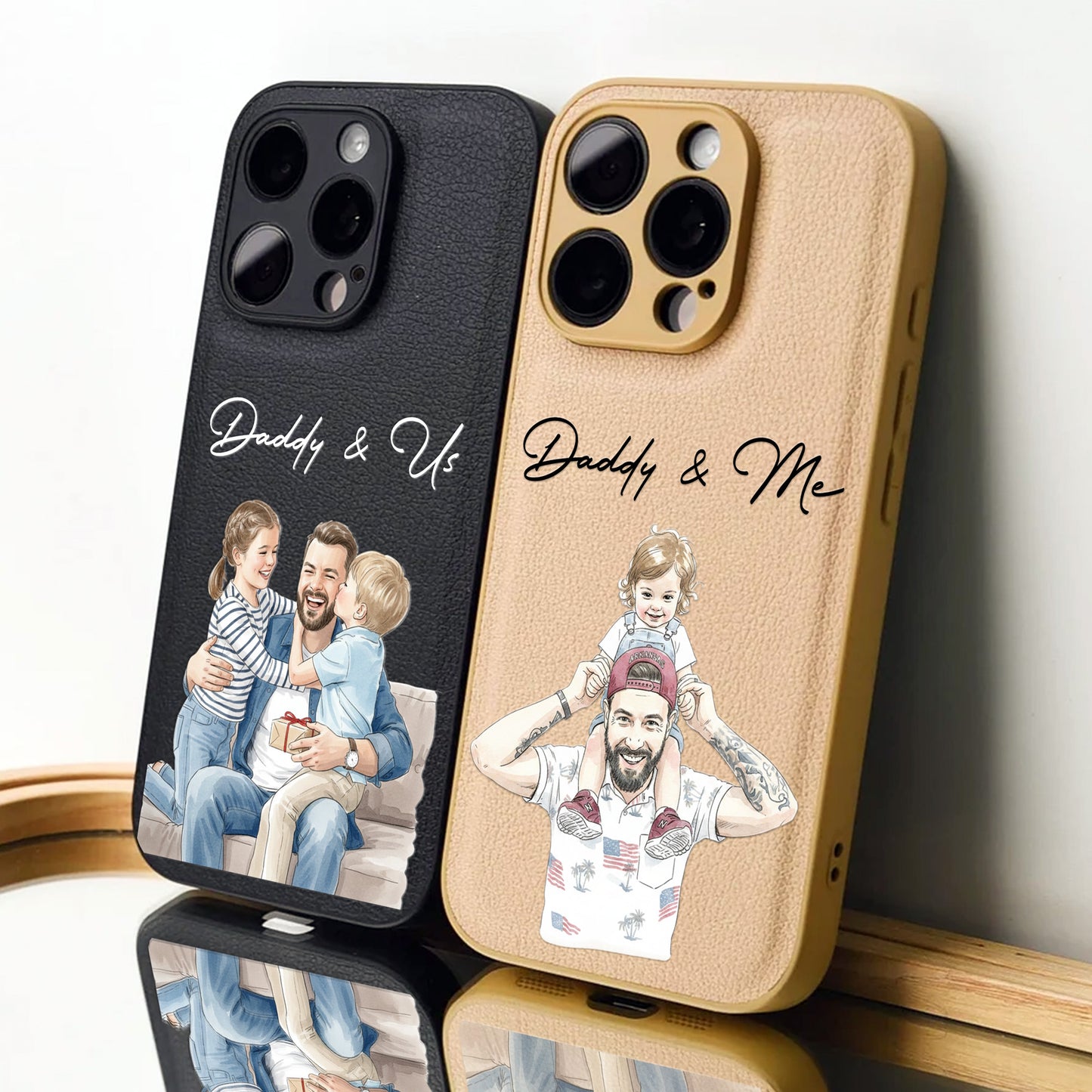 Just-A-Dad-&-His-Kids-Watercolor-Style-Fathers-Day-Gift-For-Dad-Husband-Personalized-Phone-Case-6