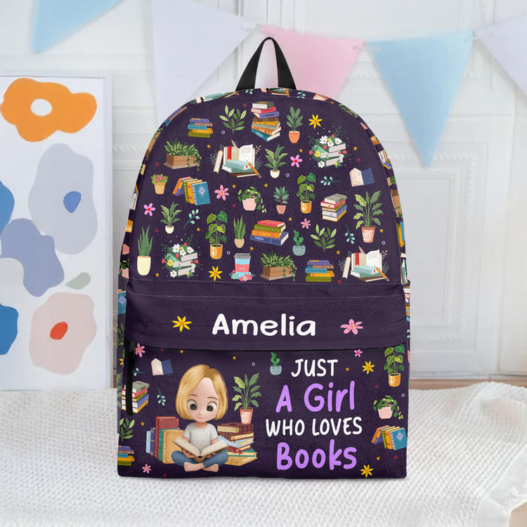 Just-A-Girl,-Boy-Who-Loves-Books-Personalized-Backpack-1