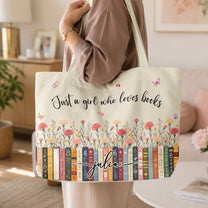 Just-A-Girl-Who-Loves-Books-Custom-Name,-Quote-&-Birth-Flower-Personalized-Tote-Bag-3