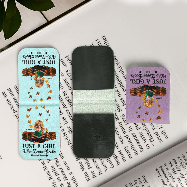 Just_A_Girl_Who_Loves_Books_Personalized_Leather_Magnetic_Bookmark_2