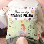 Just-A-Girl-Who-Loves-Books,-Portrait-Photo,-Watercolor-Style-Personalized-Pillow5