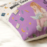 Just-A-Girl-Who-Loves-Books,-Portrait-Photo,-Watercolor-Style-Personalized-Pillow6