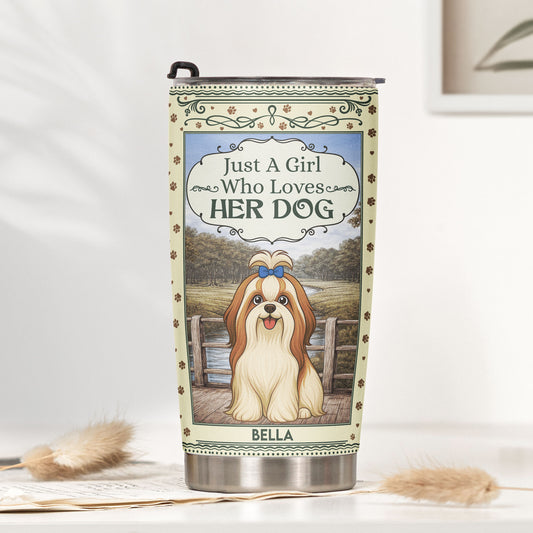 Just-A-Girl-Who-Loves-Her-Dog-Personalized-Tumbler-1