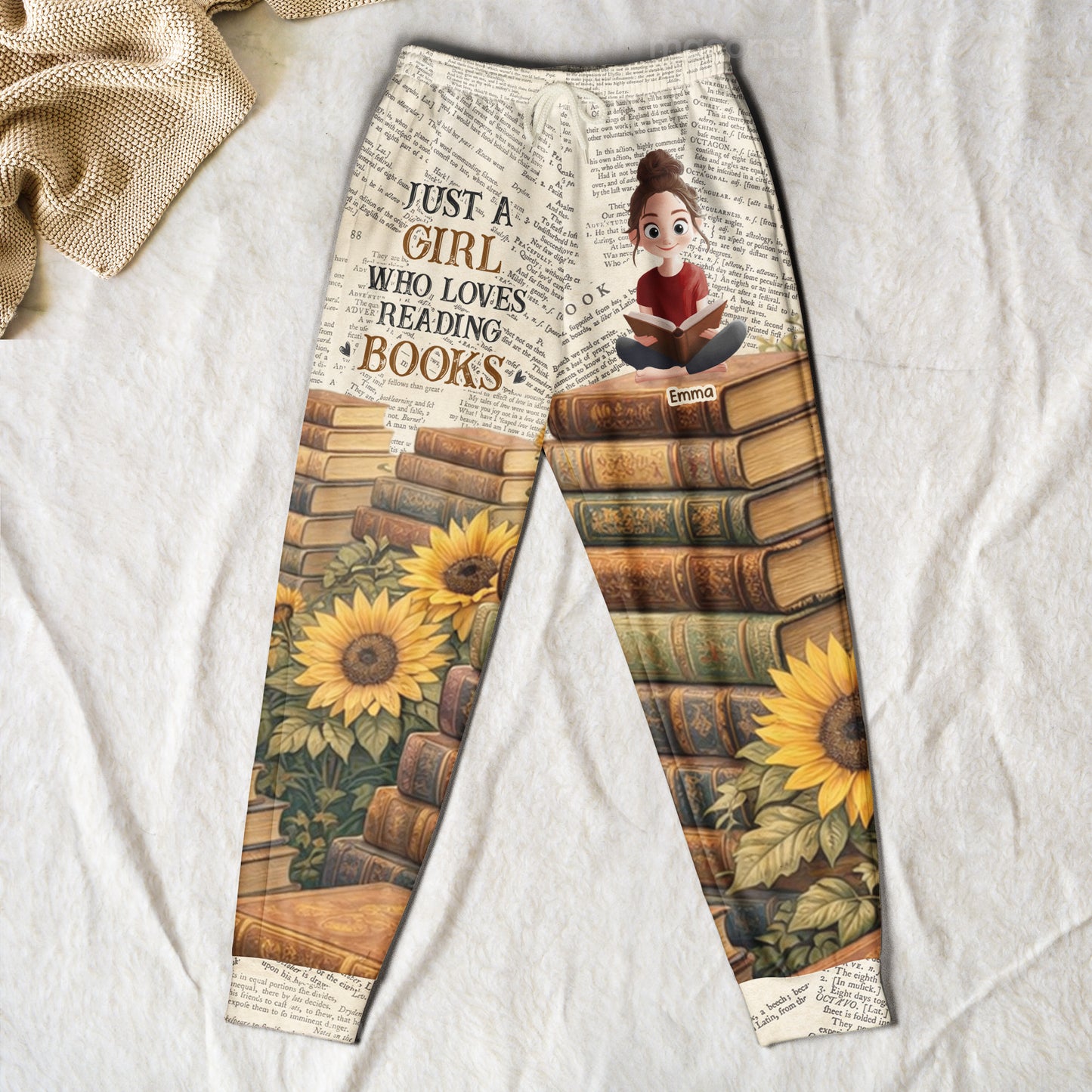 Just-A-Girl-Who-Loves-Reading-Books-Sunflowers-For-Book-Lovers-Club-Personalized-Sweatpants-1