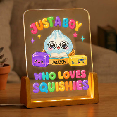 Just A Kid Who Loves Squishies - Personalized Night Light