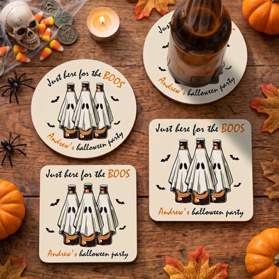 Just Here For The Boos - Personalized Coasters