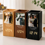 Just-Married-Wedding-Couple-Gifts-With-Photo-&-Special-Date-Personalized-Pen-Holder-With-Clock-1