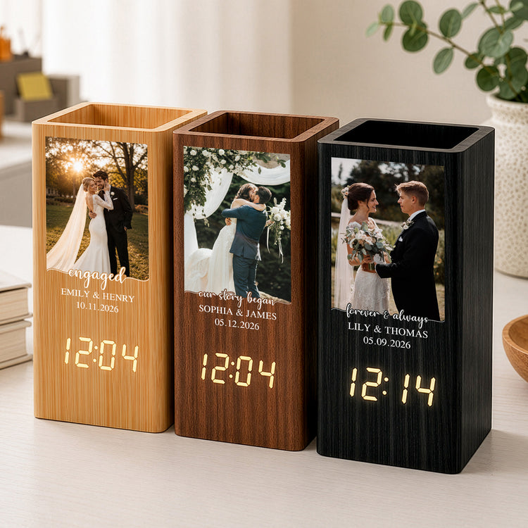 Just-Married-Wedding-Couple-Gifts-With-Photo-&-Special-Date-Personalized-Pen-Holder-With-Clock-1